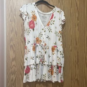 Torrid flowy and floral tiered top